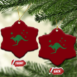 Australia Kangaroo with Federation Star Aussie Roots Ceramic Ornament TS11 Print Your Wear