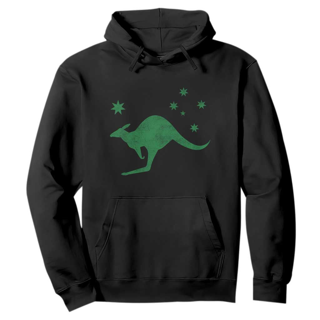 Australia Kangaroo with Federation Star Aussie Roots Hoodie TS11 Black Print Your Wear