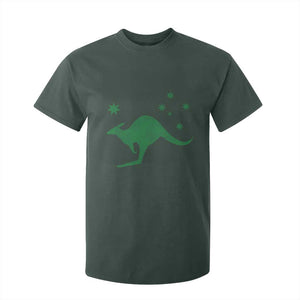 Australia Kangaroo with Federation Star Aussie Roots T Shirt For Kid TS11 Dark Forest Green Print Your Wear