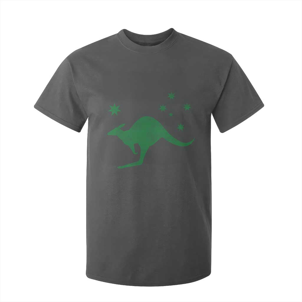 Australia Kangaroo with Federation Star Aussie Roots T Shirt For Kid TS11 Dark Heather Print Your Wear