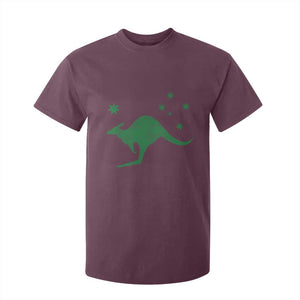 Australia Kangaroo with Federation Star Aussie Roots T Shirt For Kid TS11 Maroon Print Your Wear