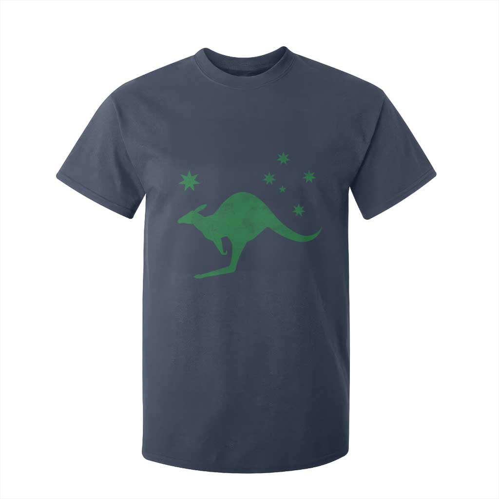 Australia Kangaroo with Federation Star Aussie Roots T Shirt For Kid TS11 Navy Print Your Wear