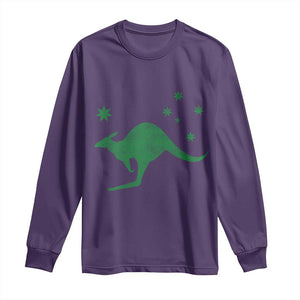Australia Kangaroo with Federation Star Aussie Roots Long Sleeve Shirt TS11 Purple Print Your Wear