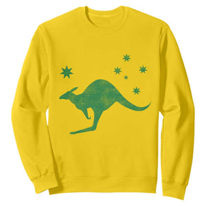 Australia Kangaroo with Federation Star Aussie Roots Sweatshirt TS11 Daisy Print Your Wear