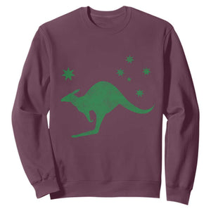 Australia Kangaroo with Federation Star Aussie Roots Sweatshirt TS11 Maroon Print Your Wear