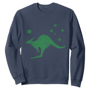 Australia Kangaroo with Federation Star Aussie Roots Sweatshirt TS11 Navy Print Your Wear