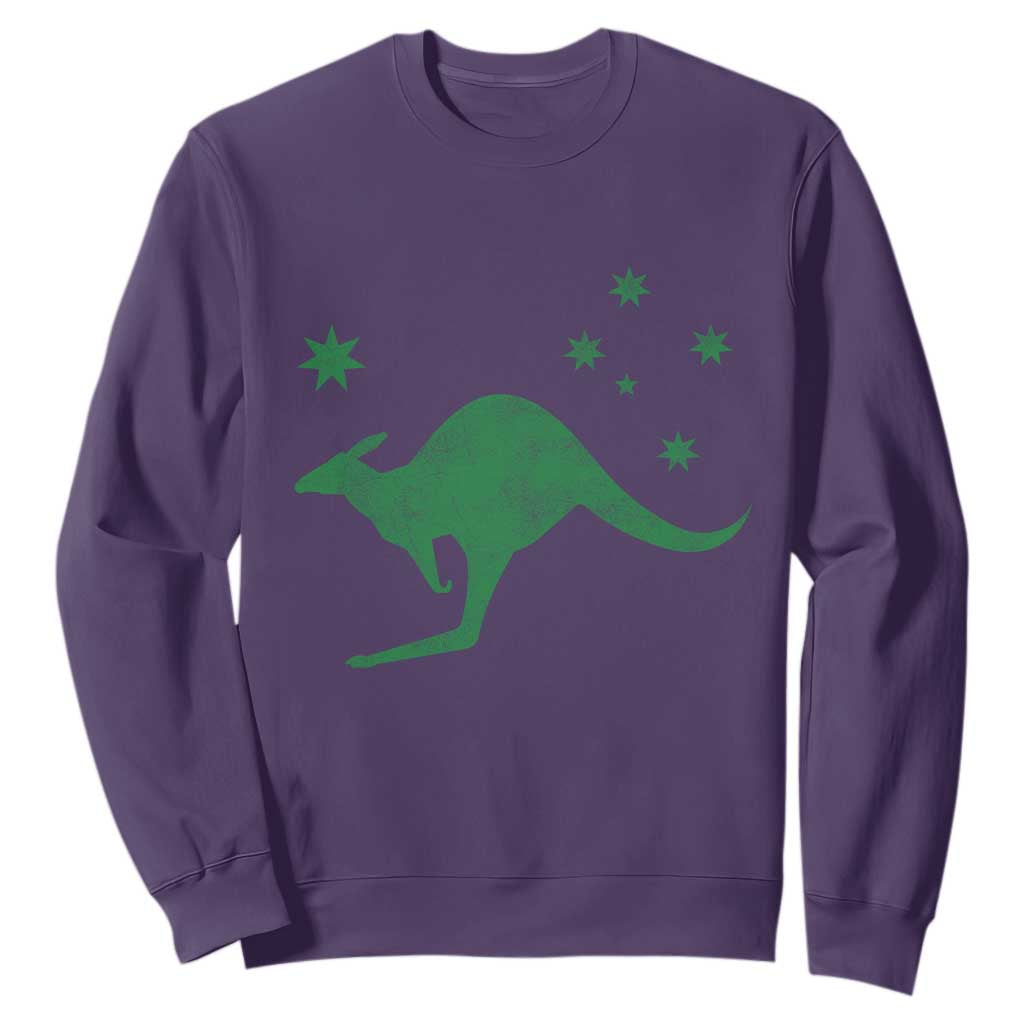 Australia Kangaroo with Federation Star Aussie Roots Sweatshirt TS11 Purple Print Your Wear
