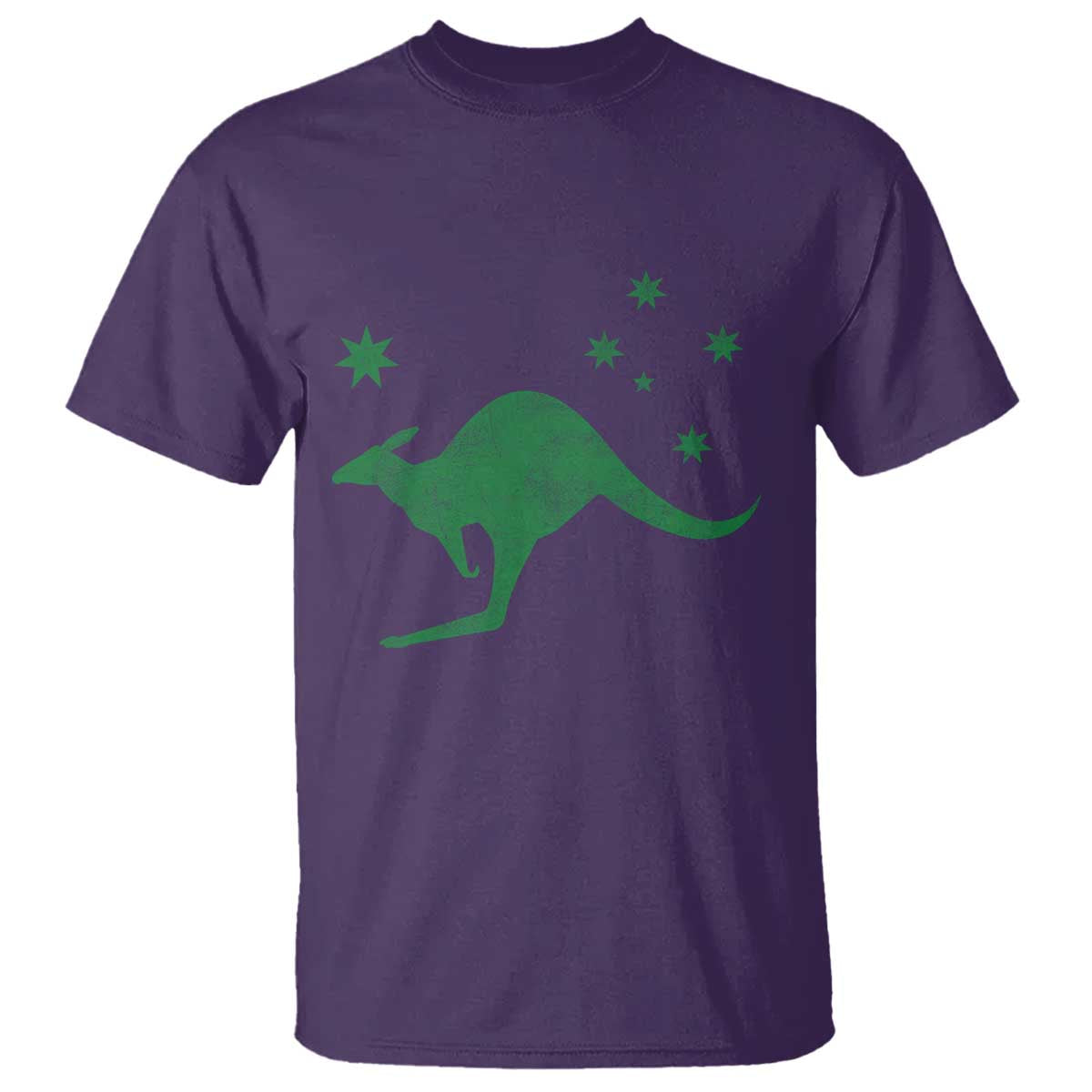 Australia Kangaroo with Federation Star Aussie Roots T Shirt TS11 Purple Print Your Wear