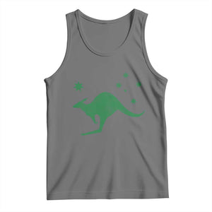 Australia Kangaroo with Federation Star Aussie Roots Tank Top TS11 Black Heather Print Your Wear