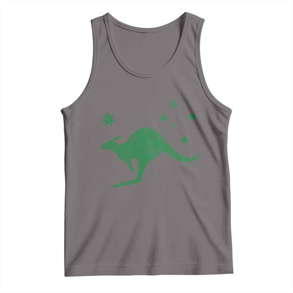 Australia Kangaroo with Federation Star Aussie Roots Tank Top TS11 Deep Heather Print Your Wear