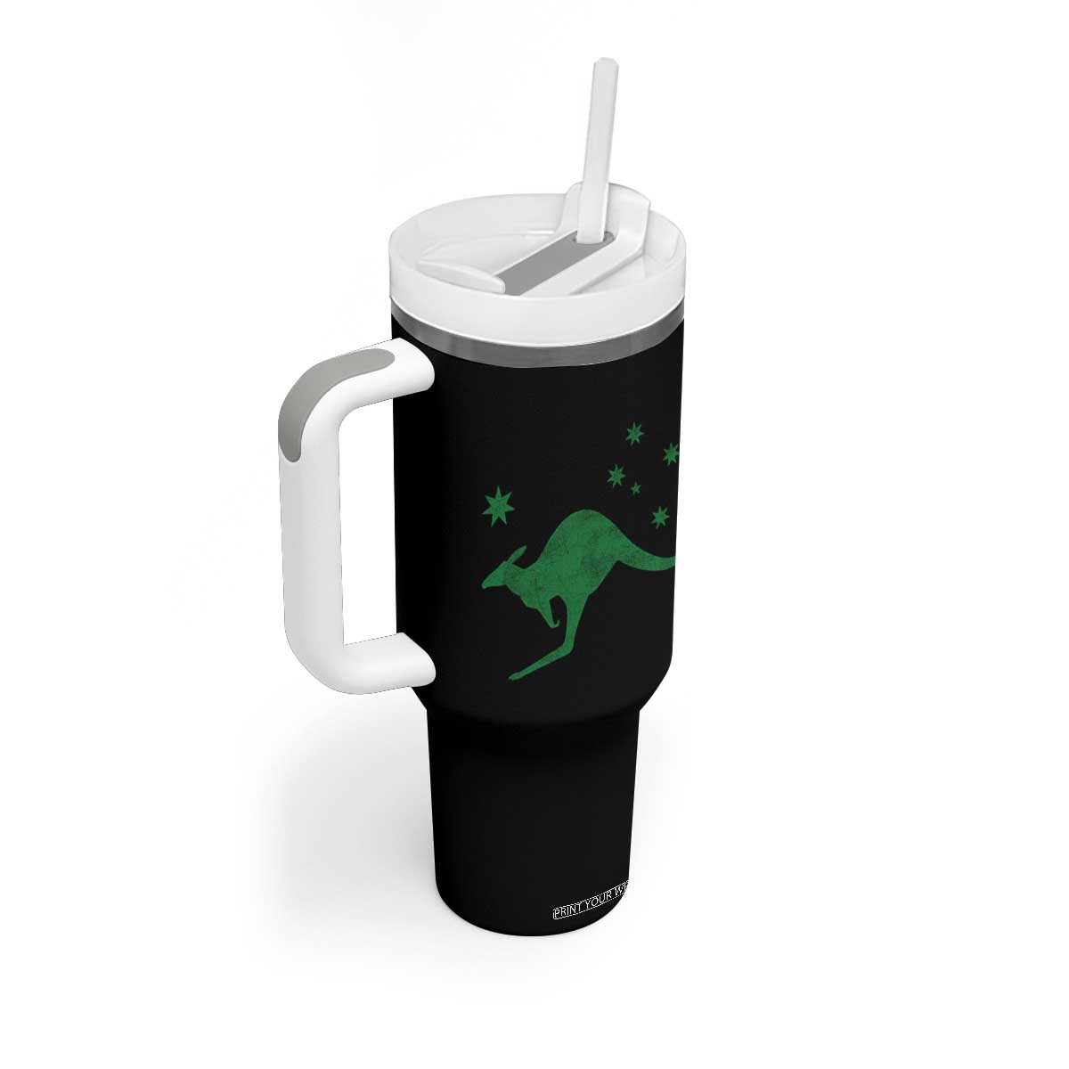 Australia Kangaroo with Federation Star Aussie Roots Tumbler With Handle TS11 Print Your Wear
