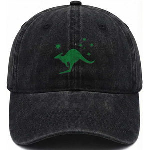 Australia Kangaroo with Federation Star Aussie Roots Washed Cotton Baseball Cap TS11 Print Your Wear