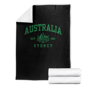 Australia Sydney Est 1901 Throw Blanket Commonwealth Vintage Crest TS11 Black Print Your Wear