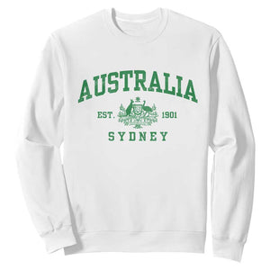 Australia Sydney Est 1901 Sweatshirt Commonwealth Vintage Crest TS11 White Print Your Wear