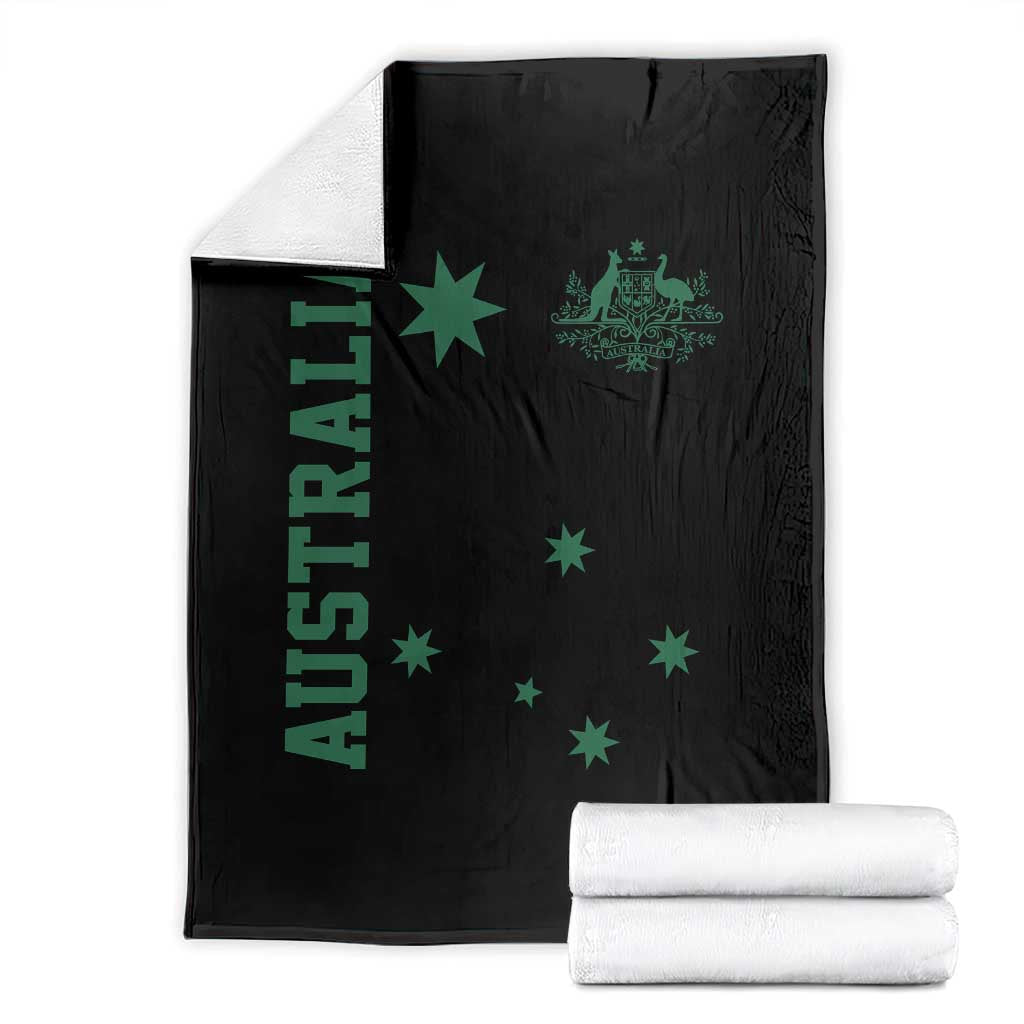 Australia Vintage Federation Star Aussie Coat of Arms Throw Blanket TS11 Black Print Your Wear