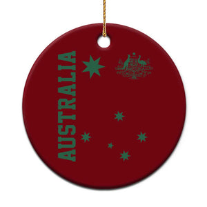 Australia Vintage Federation Star Aussie Coat of Arms Ceramic Ornament TS11 1pc Red Print Your Wear