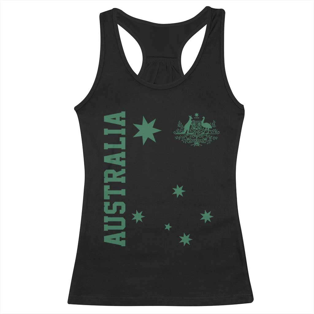 Australia Vintage Federation Star Aussie Coat of Arms Racerback Tank Top TS11 Black Print Your Wear