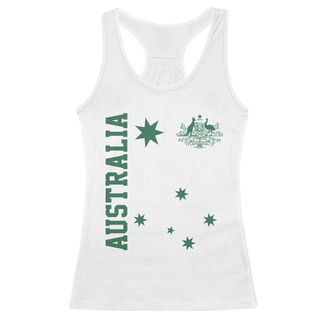 Australia Vintage Federation Star Aussie Coat of Arms Racerback Tank Top TS11 White Print Your Wear
