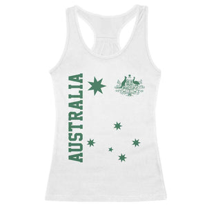 Australia Vintage Federation Star Aussie Coat of Arms Racerback Tank Top TS11 White Print Your Wear
