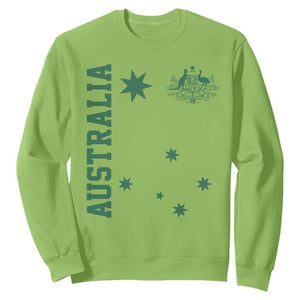 Australia Vintage Federation Star Aussie Coat of Arms Sweatshirt TS11 Lime Print Your Wear