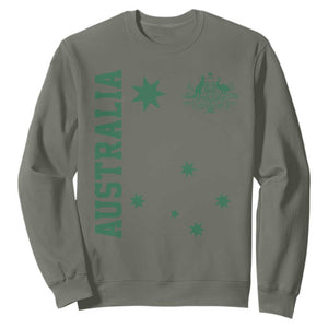 Australia Vintage Federation Star Aussie Coat of Arms Sweatshirt TS11 Military Green Print Your Wear