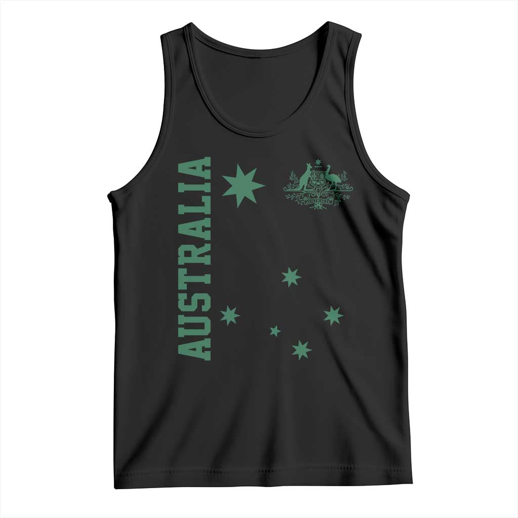 Australia Vintage Federation Star Aussie Coat of Arms Tank Top TS11 Black Print Your Wear
