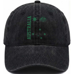Australia Vintage Federation Star Aussie Coat of Arms Washed Cotton Baseball Cap TS11 Print Your Wear