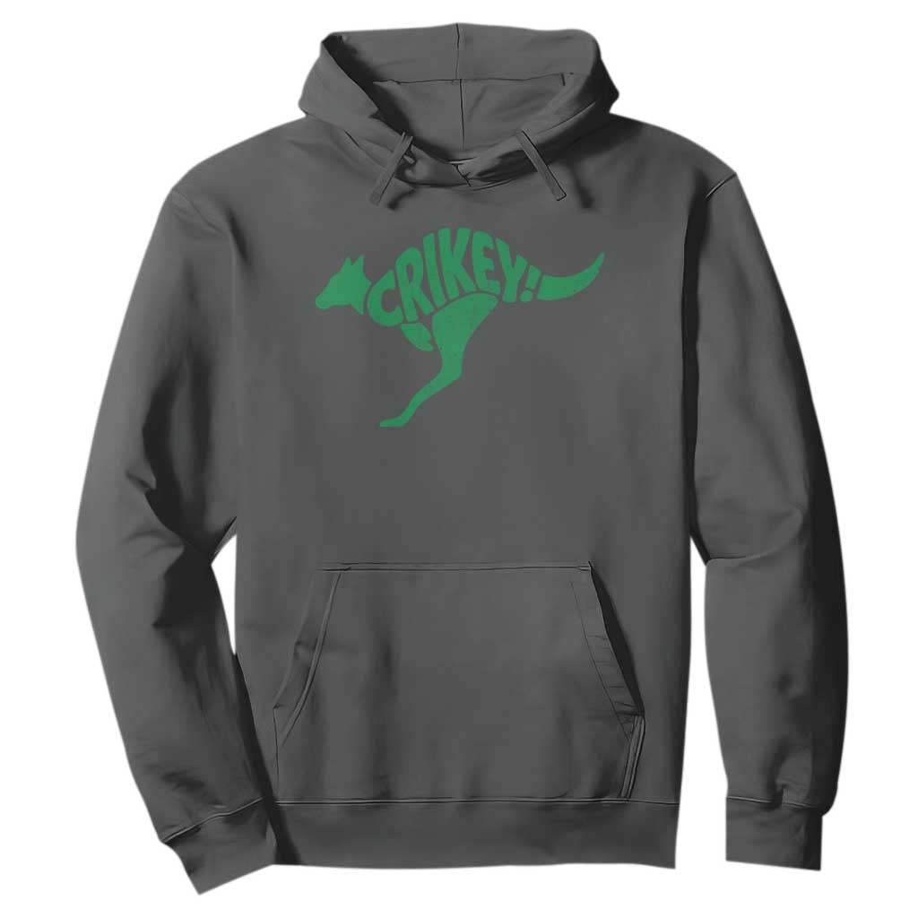 Crikey Australian Kangaroo Oz Slang Australia Hoodie TS11 Dark Heather Print Your Wear
