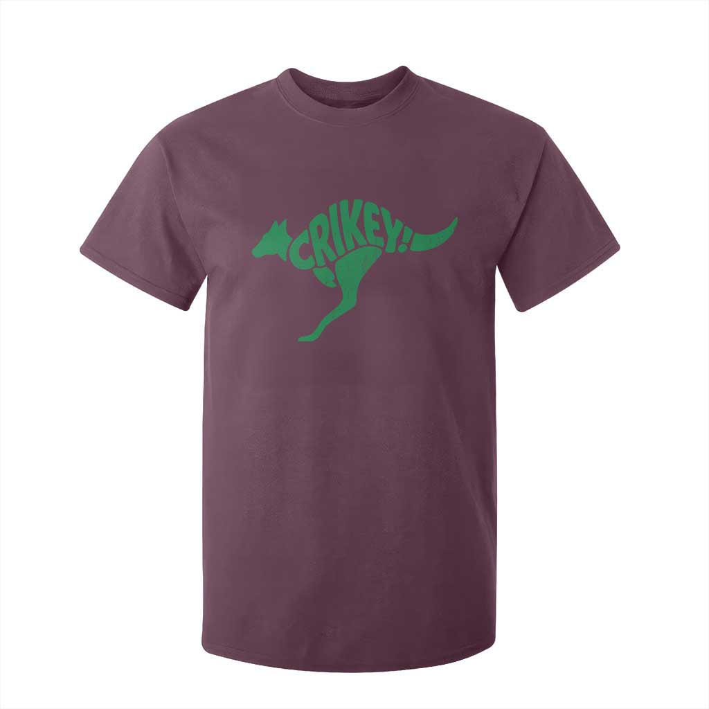 Crikey Australian Kangaroo Oz Slang Australia T Shirt For Kid TS11 Maroon Print Your Wear