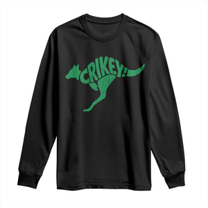 Crikey Australian Kangaroo Oz Slang Australia Long Sleeve Shirt TS11 Black Print Your Wear