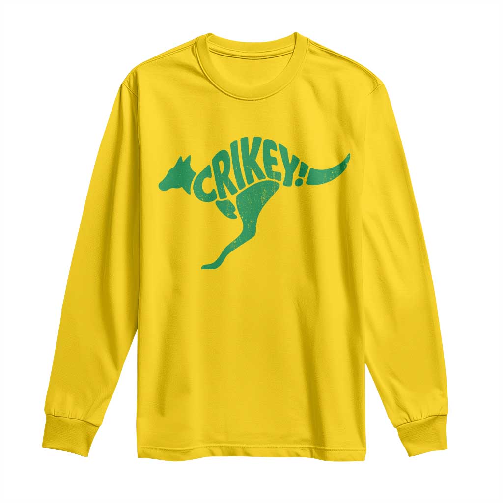 Crikey Australian Kangaroo Oz Slang Australia Long Sleeve Shirt TS11 Daisy Print Your Wear