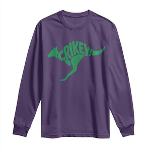 Crikey Australian Kangaroo Oz Slang Australia Long Sleeve Shirt TS11 Purple Print Your Wear