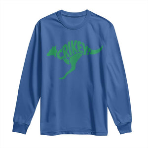 Crikey Australian Kangaroo Oz Slang Australia Long Sleeve Shirt TS11 Royal Blue Print Your Wear