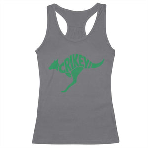 Crikey Australian Kangaroo Oz Slang Australia Racerback Tank Top TS11 Charcoal Print Your Wear