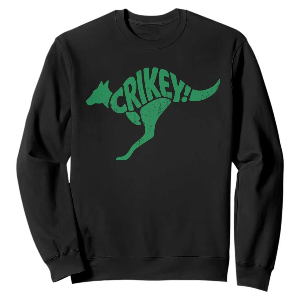 Crikey Australian Kangaroo Oz Slang Australia Sweatshirt TS11 Black Print Your Wear