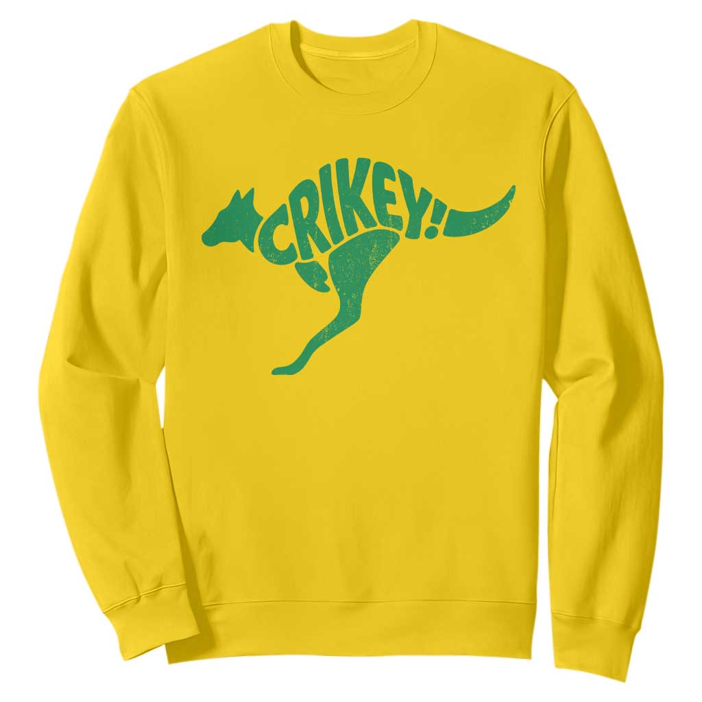 Crikey Australian Kangaroo Oz Slang Australia Sweatshirt TS11 Daisy Print Your Wear