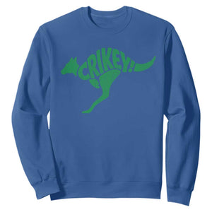 Crikey Australian Kangaroo Oz Slang Australia Sweatshirt TS11 Royal Blue Print Your Wear