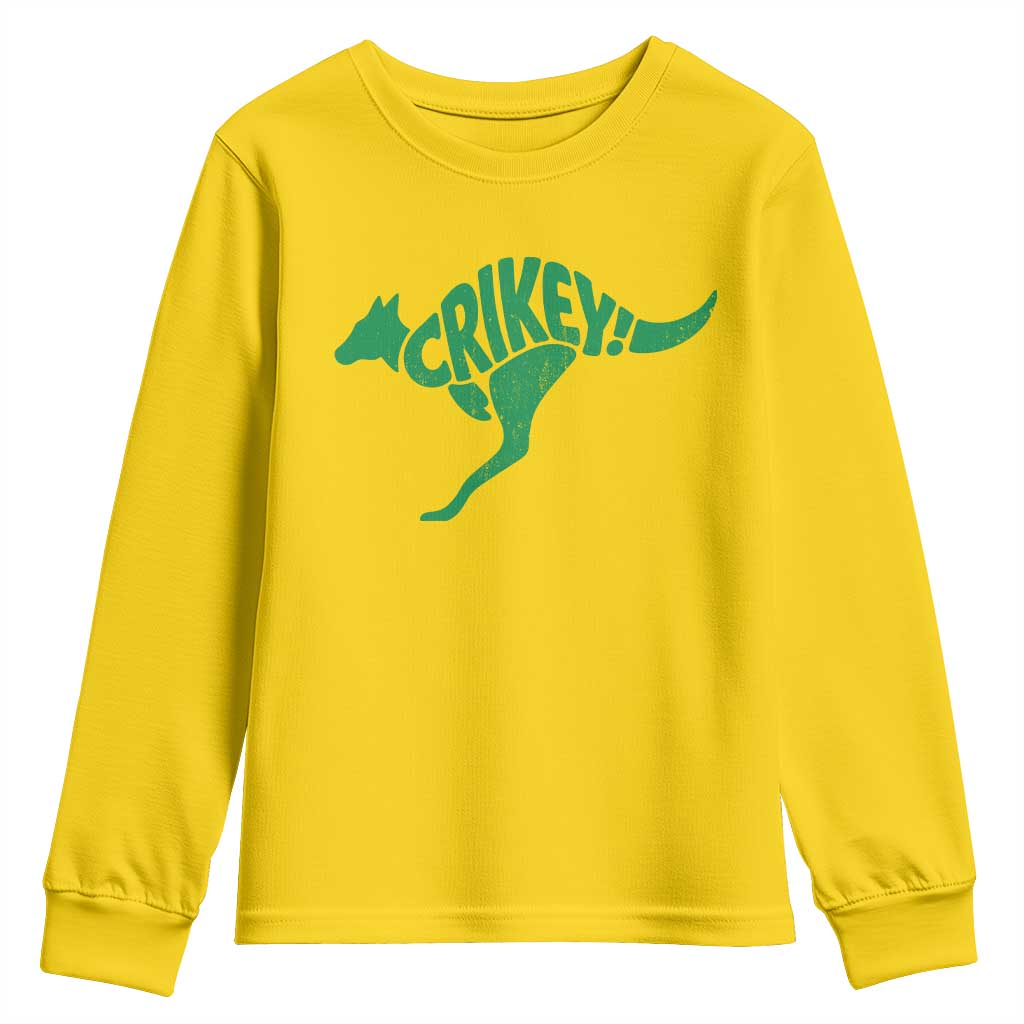 Crikey Australian Kangaroo Oz Slang Australia Youth Sweatshirt TS11 Daisy Print Your Wear