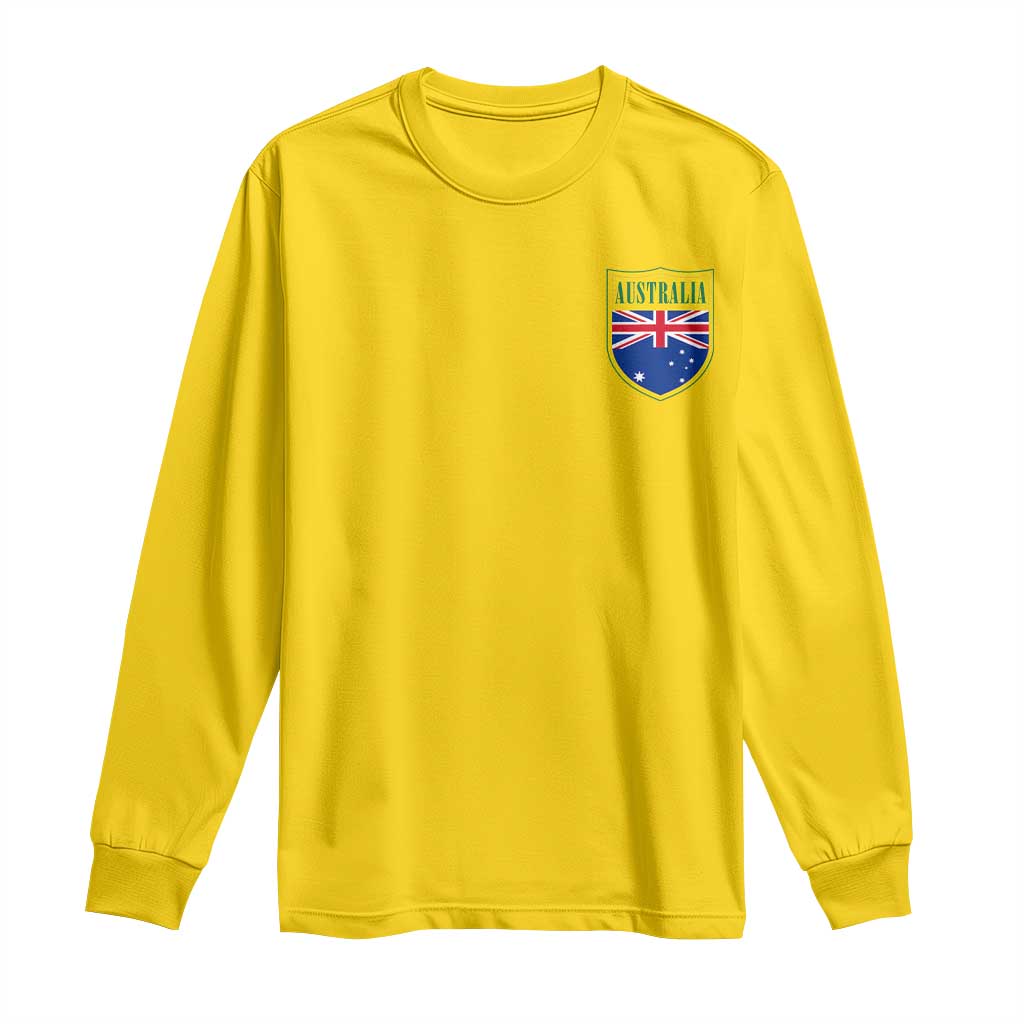 Australia Football Crest Australian Flag Pride Sporty Athletic Jersey Long Sleeve Shirt TS11 Daisy Print Your Wear