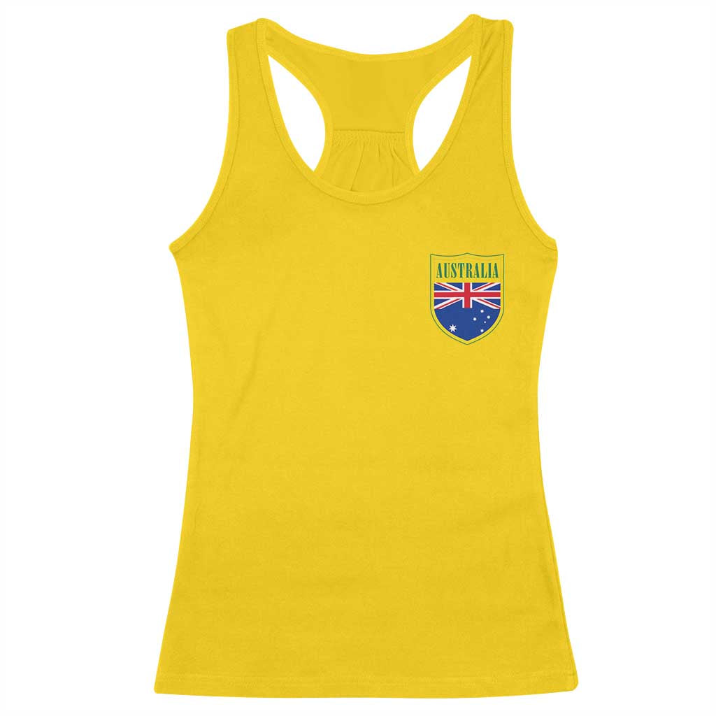 Australia Football Crest Australian Flag Pride Sporty Athletic Jersey Racerback Tank Top TS11 Daisy Print Your Wear
