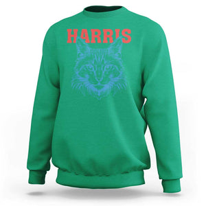 Childless Cat Lady Sweatshirt Harris For President 2024 TS11 Irish Green Print Your Wear