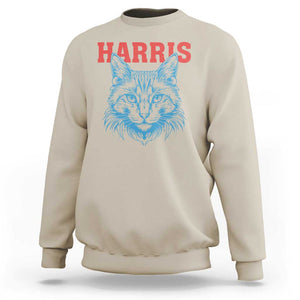 Childless Cat Lady Sweatshirt Harris For President 2024 TS11 Sand Print Your Wear