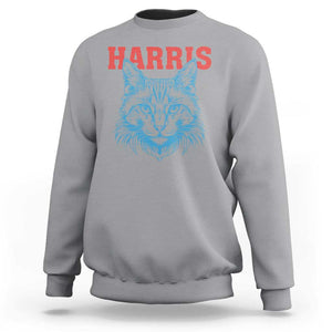 Childless Cat Lady Sweatshirt Harris For President 2024 TS11 Sport Gray Print Your Wear