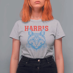 Childless Cat Lady T Shirt For Women Harris For President 2024 TS11 Ice Gray Print Your Wear