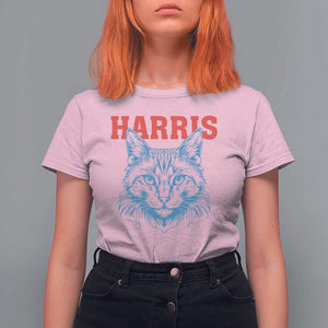 Childless Cat Lady T Shirt For Women Harris For President 2024 TS11 Light Pink Print Your Wear