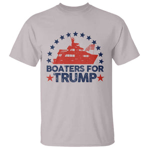 Boaters for Trump T Shirt Boat American Flag Election TS11 Ice Gray Print Your Wear