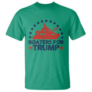 Boaters for Trump T Shirt Boat American Flag Election TS11 Irish Green Print Your Wear