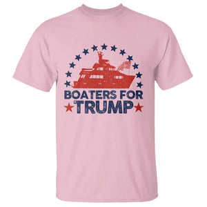 Boaters for Trump T Shirt Boat American Flag Election TS11 Light Pink Print Your Wear