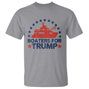 Boaters for Trump T Shirt Boat American Flag Election TS11 Sport Gray Print Your Wear