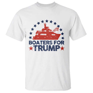 Boaters for Trump T Shirt Boat American Flag Election TS11 White Print Your Wear